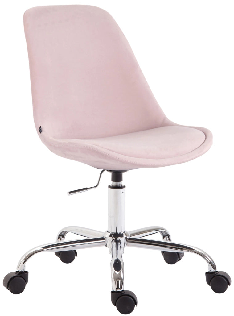 Sedia da ufficio Toulouse in velluto rosa