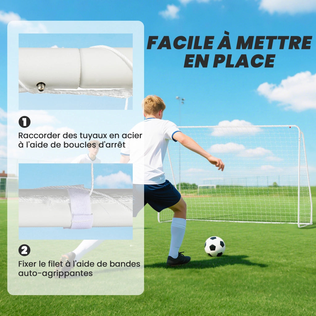 Porta da calcio ¨C Minimal ¨C bianco 301x120x200 cm