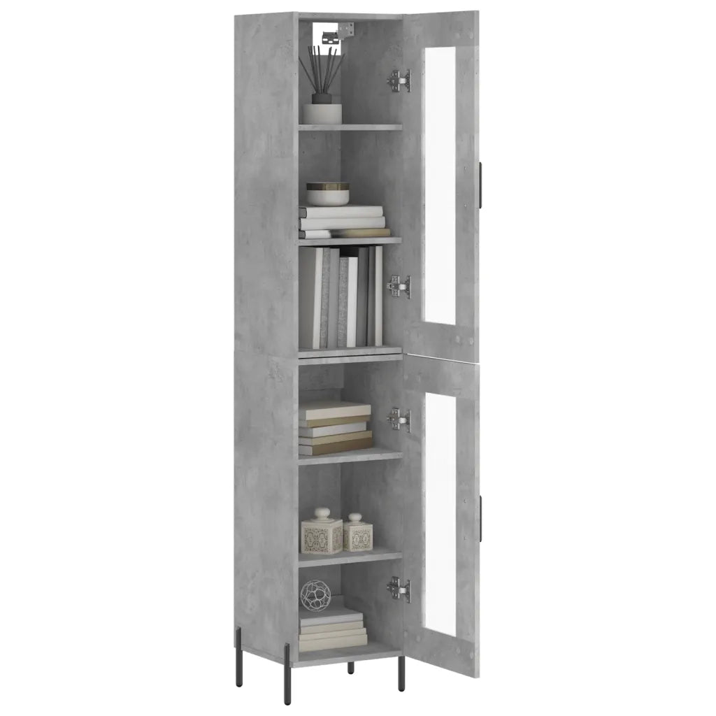 Credenza Grigio Cemento 34,5x34x180 cm in Legno Multistrato 3199437