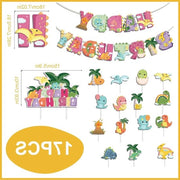 Decorazioni per torte con dinosauri - Set di 16 - Decorazioni per feste di compleanno