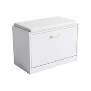 Kaizen - Panca da Ingresso con Scarpiera 63x47x30 cm 9 paia Portascarpe con Cuscino in Legno Bianco
