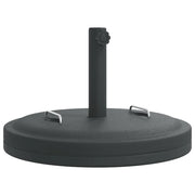 Base per ombrellone rotonda stabile con manici 50 x 33,5 cm per pali da 38 e 48 mm PE nero 02_0056656