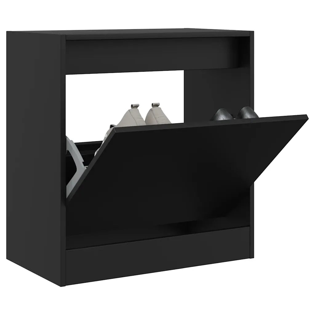 Scarpiera | Mobile per scarpe Nera 60x34x63,5 cm in Legno Multistrato
