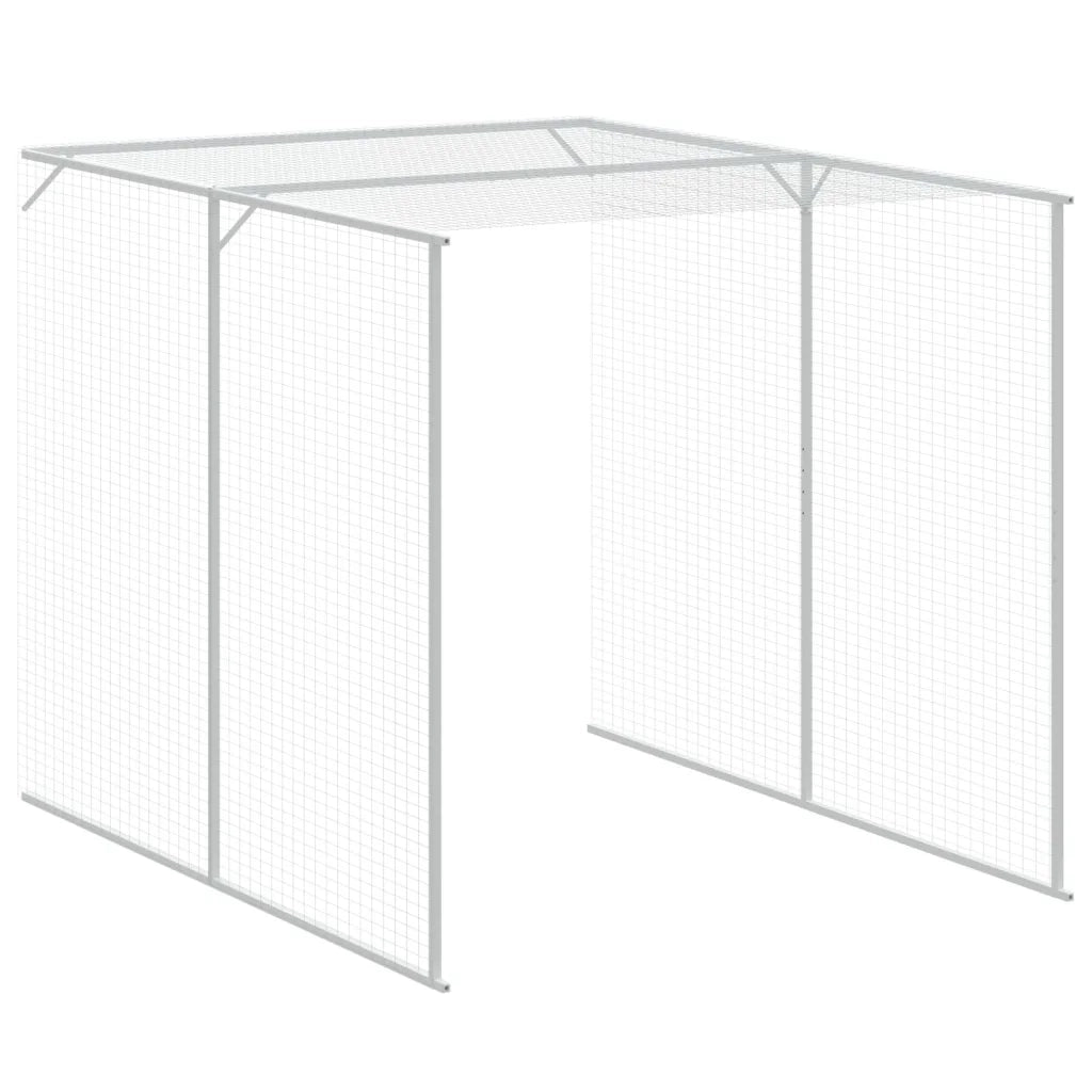 Pollaio Area Corsa Grigio Chiaro 165x455x181 cm Acciaio Zincato 3189114
