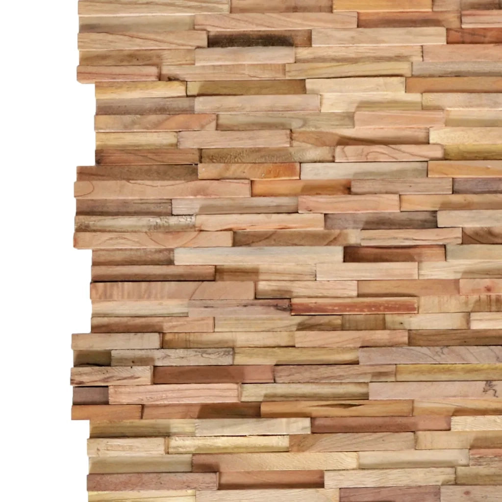 Pannelli per Pareti 10 pz 1,08 mÂ² in Legno Massello di Teakcod mxl 97256