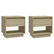 Set di 2 Comodini | Armadio da Notte | Mobiletto da notte Rovere Sonoma 45x34x44 cm in Truciolato