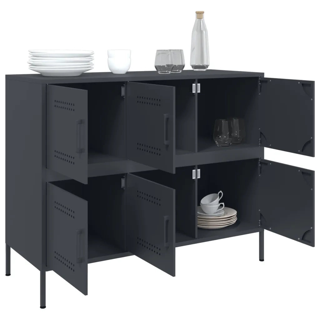 Credenza Antracite 100,5x39x79 cm in Acciaio 843098