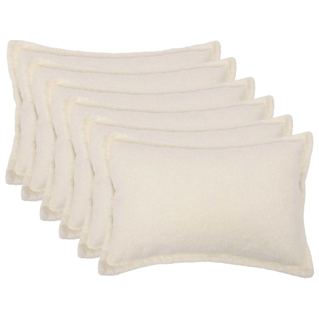 Federa 6 pcs HOUTEN Crema 30 x 50 cm Bouclé 916158