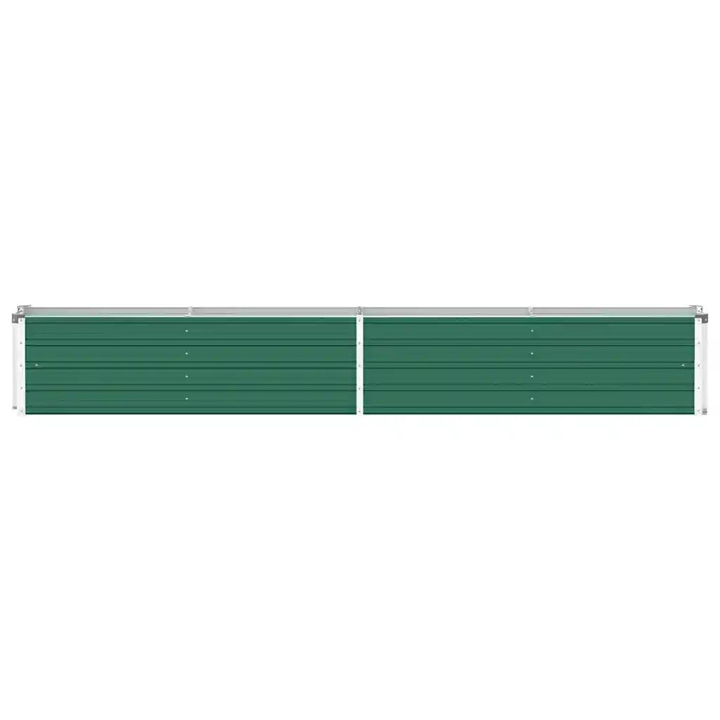 Letto Rialzato in Acciaio Zincato 320x40x45 cm Verde 47053