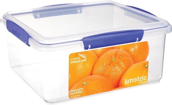 Contenitore di Stoccaggio Alimentare 5L Stivabile con Coperchio Inerte all'Acqua Blu Clip Pack da 1 - 1850