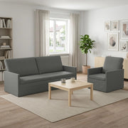 Set di divani 2 pcs Grigio Scuro Tessuto 3433163