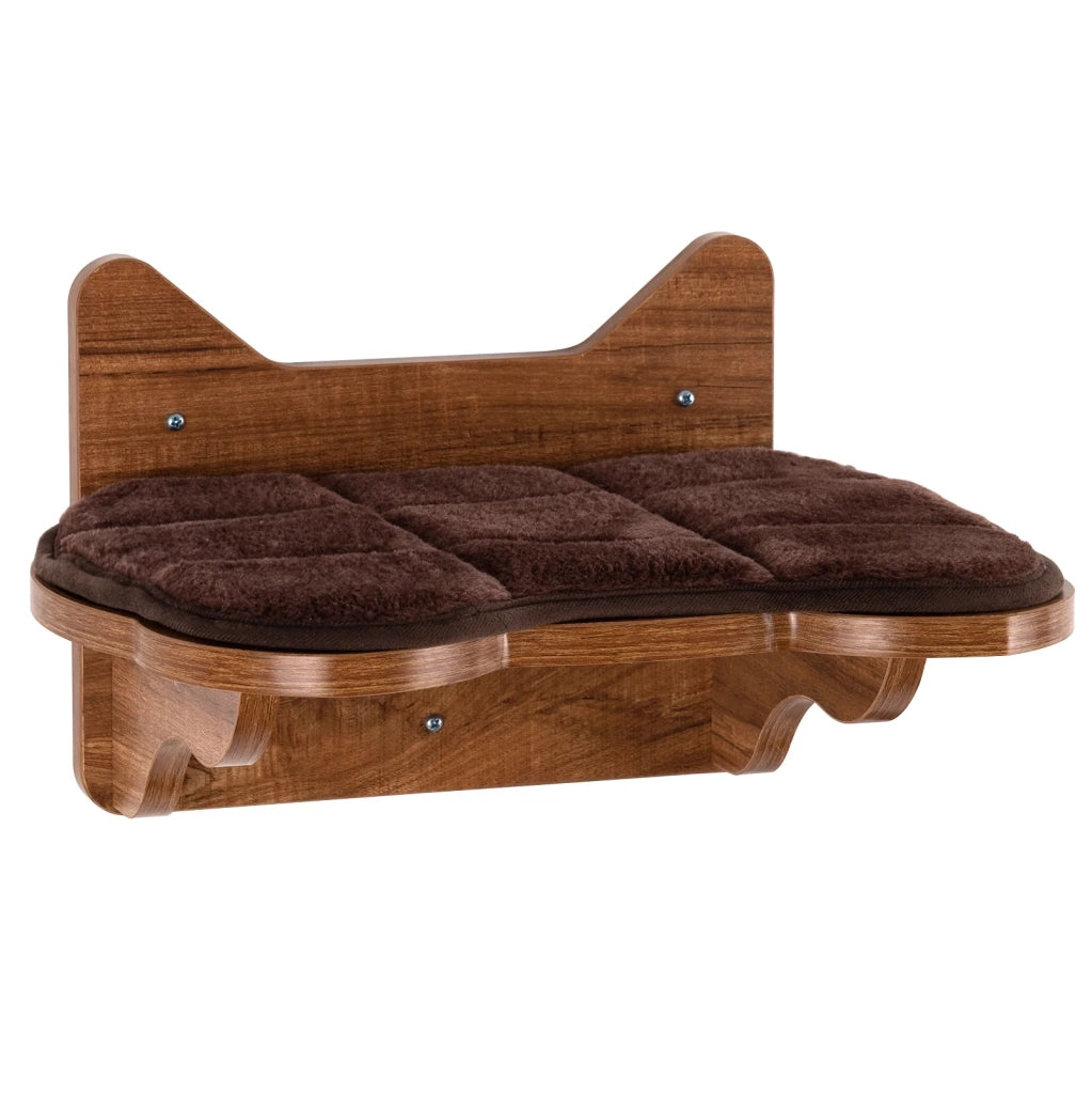 Tiragraffi da parete set da 1 con scaletta e letto 123 x 20 x 17 cm design confortevole legno marrone 20_0020913