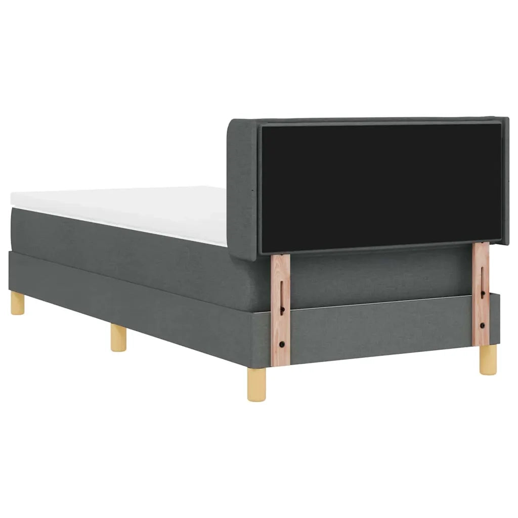 Letto a molle con materasso Grigio scuro 200 x 80 cm Tessuto 3341196