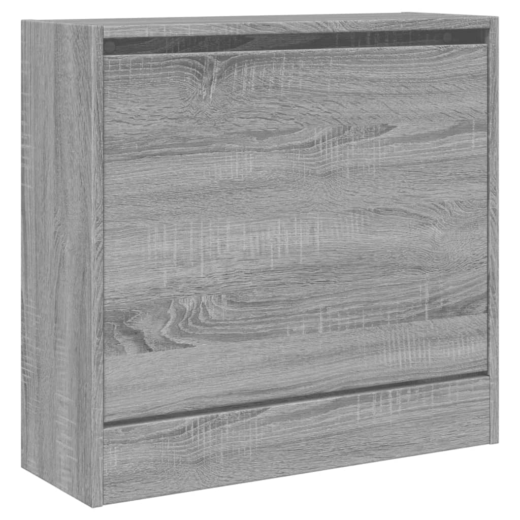 Scarpiera mobile contenitore per scarpe mobile per ingresso/corridoio/soggiorno design Sonoma 60 x 21 x 57 cm legno ingegnerizzato grigio 02_0022076