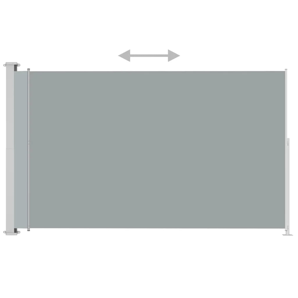 Tenda da sole schermo laterale retrattile per la privacy per patio giardino terrazza balcone schermo di protezione visiva 220 x 300 cm grigio 02_0007372