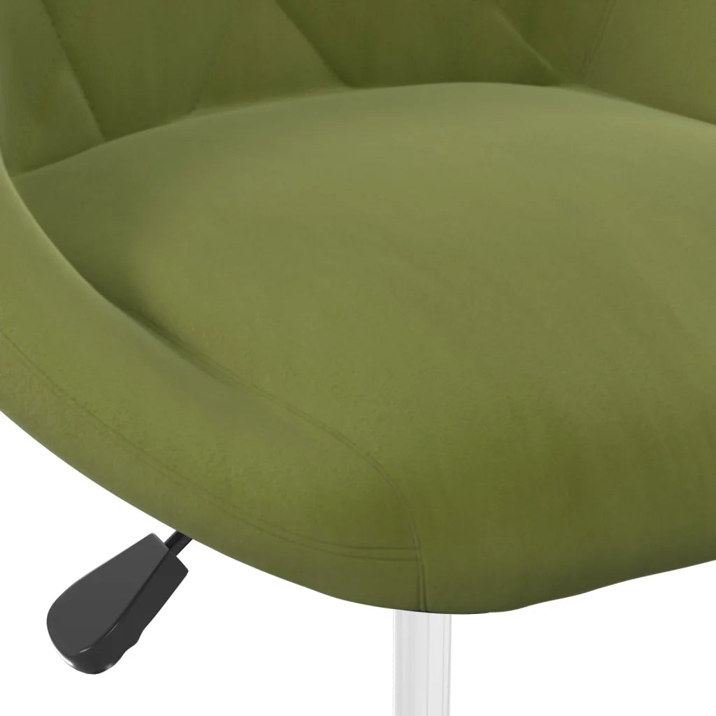 vidaXL Sedie da Pranzo Girevoli 2 pz Verde Chiaro in Velluto