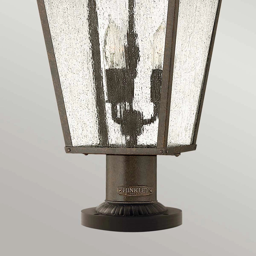 Lampada esterna a colonna Trellis bronzo E14 60W Hinkley