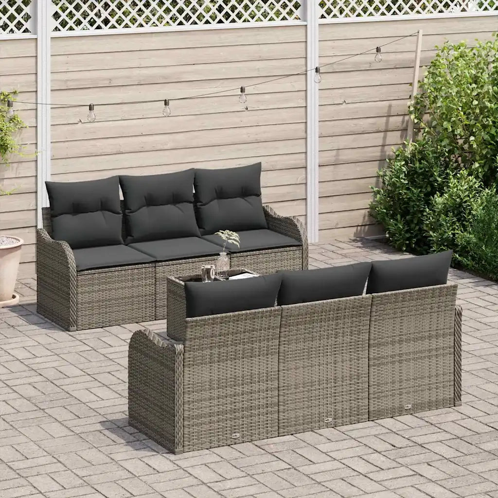 Set Divano da Giardino Grigio 55 x 55 x 37 cm polyrattan 3345589