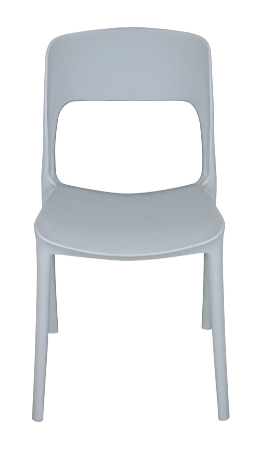 Set da 2 sedie impilabili in polipropilene grigio chiaro - Maya - SD01MAPP