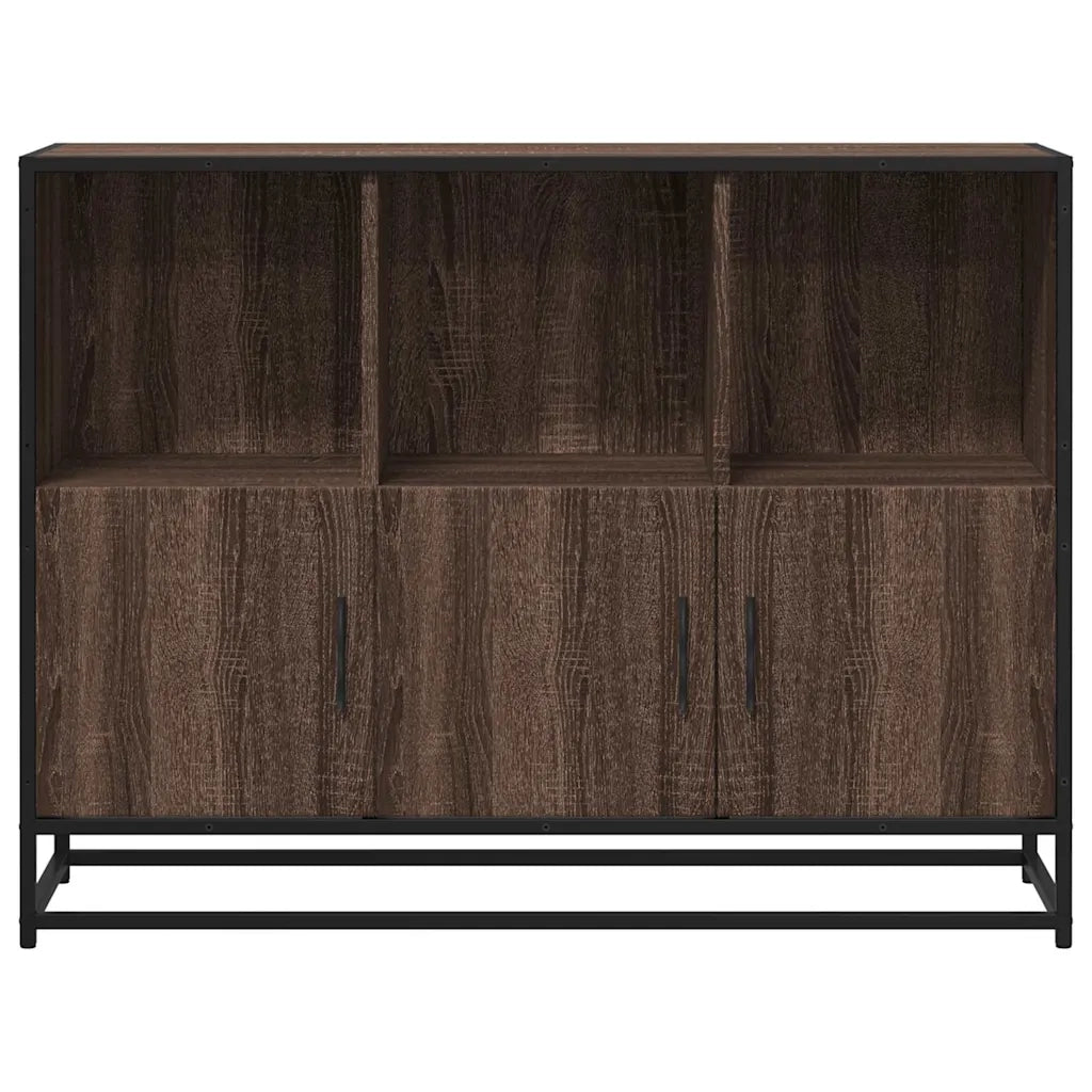 Credenza Rovere Marrone 100x35x76 cm in Legno Multistrato