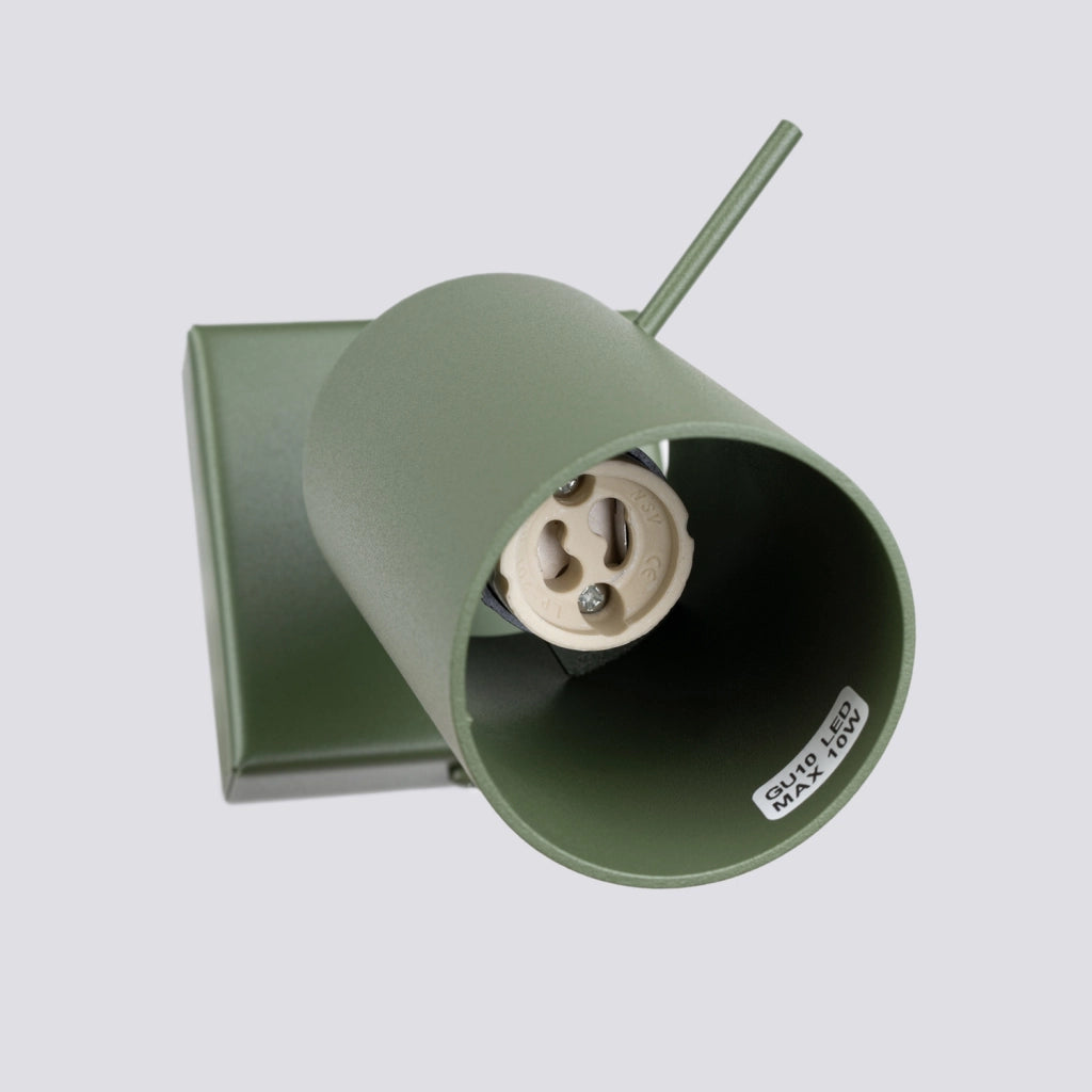 Applique moderna verde oliva orientabile GU10 TORQUE Pure Lume