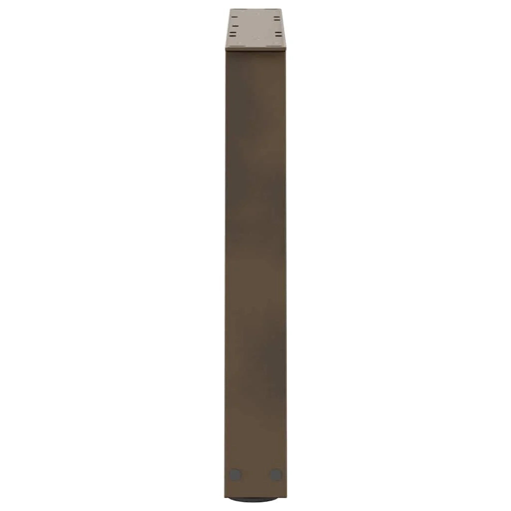 Set di 2 gambe regolabili per tavolino da caffè design moderno 70 x 42-43,3 cm in acciaio naturale 02_0056854