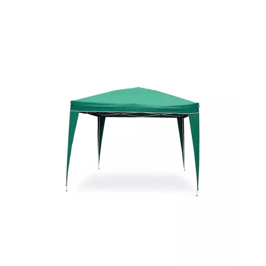 GAZEBO POP UP 3X3 ACCIAIO TELO POLIESTERE 160GR VERDE CON SACCA TRASPORTO