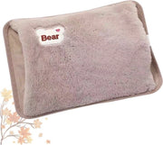 Kruik Elettrica - Kruik Ricaricabile - Cuscino Termico Elettrico - Kruik Elettrica Termica - Kruik di Acqua Calda - Con Copertura - Adulti - Bambino - Beige
