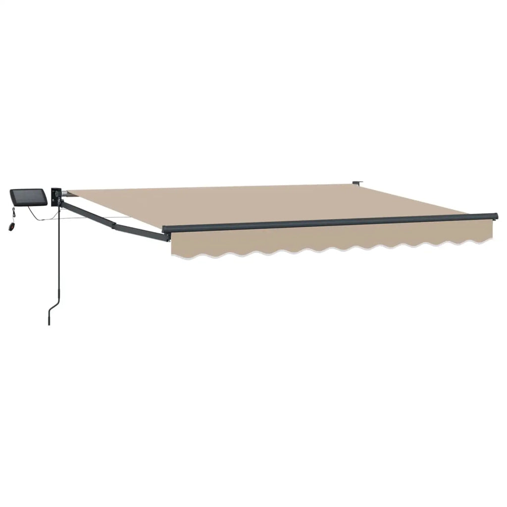 Tenda da Sole | Tenda retrattile manuale con LED Beige e Antracite 3,5 x 2 m