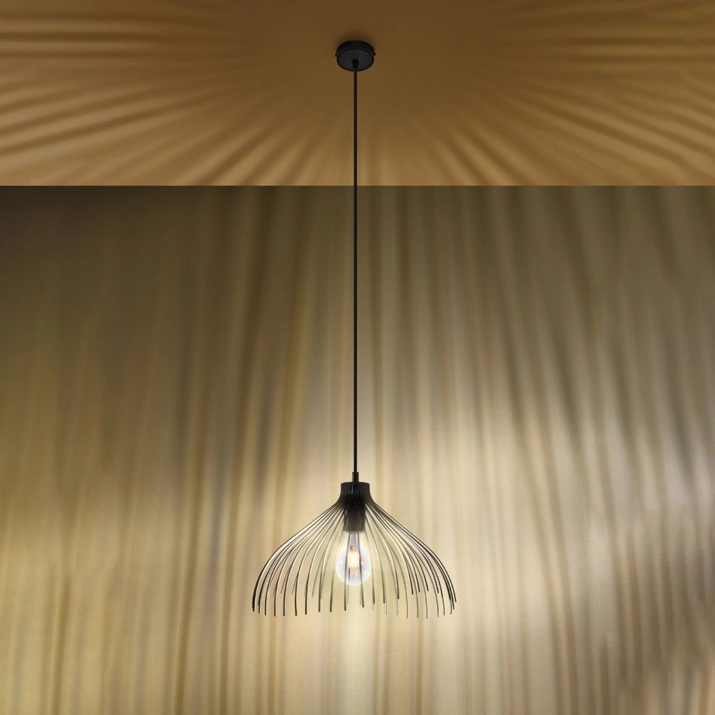 Lampada a sospensione PENERO Pure Lume nera metallo E27