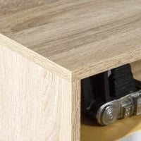 Scarpiera Salvaspazio per 8 Paia di Scarpe con 2 Ante e Armadietto in Legno, 80x25.5x112.5cm, Bianco
