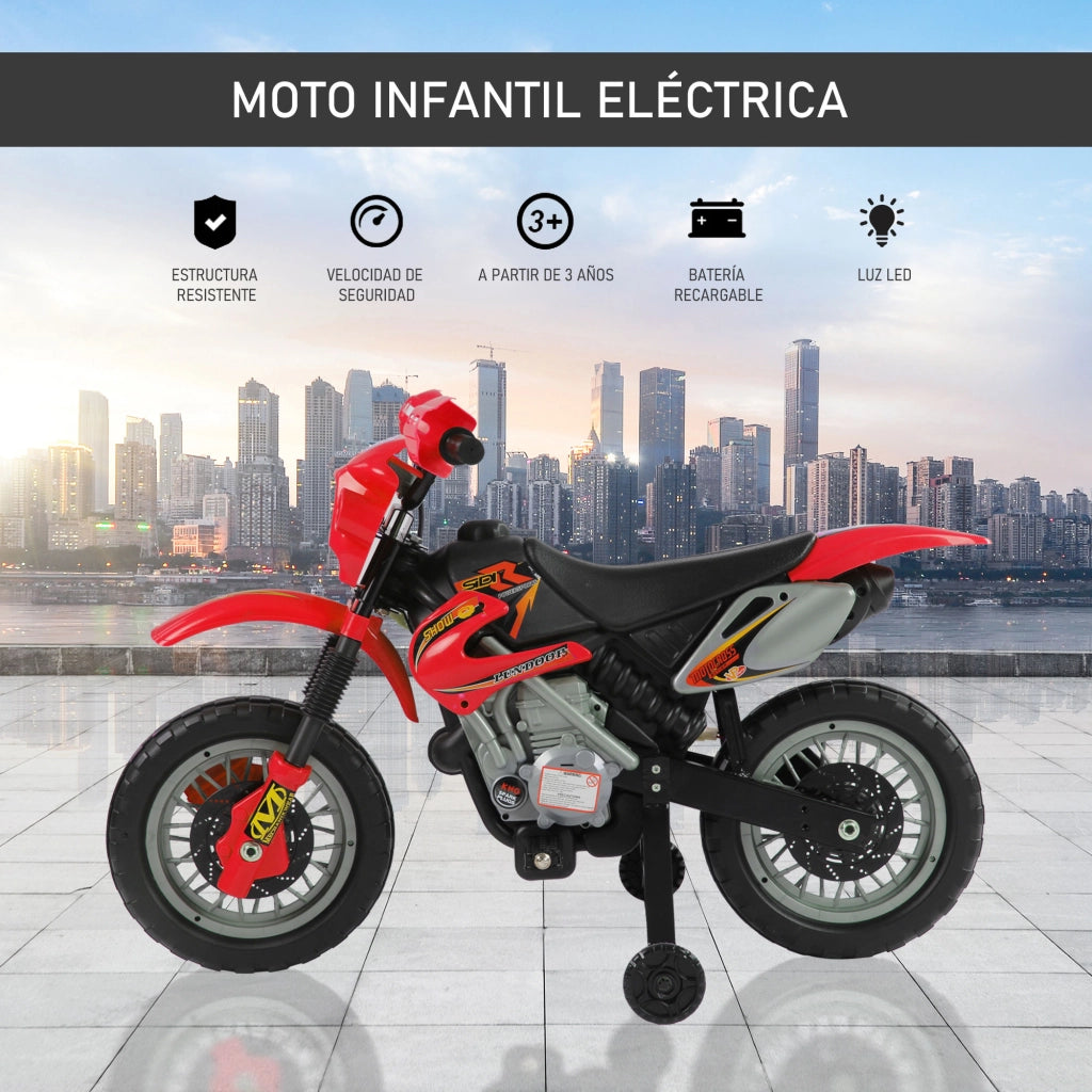 Moto Elettrica per Bambini ¨C Zephmum ¨C Rosso 6V Ricaricabile 102x53x66 cm