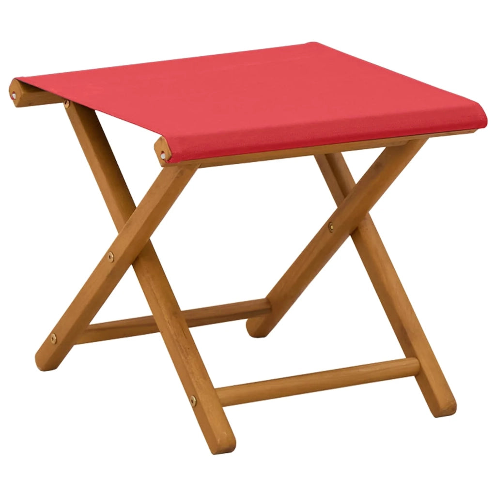 Lettino 4 pcs 3 Posizione Legno di Eucalipto Massello Rosso 3407796