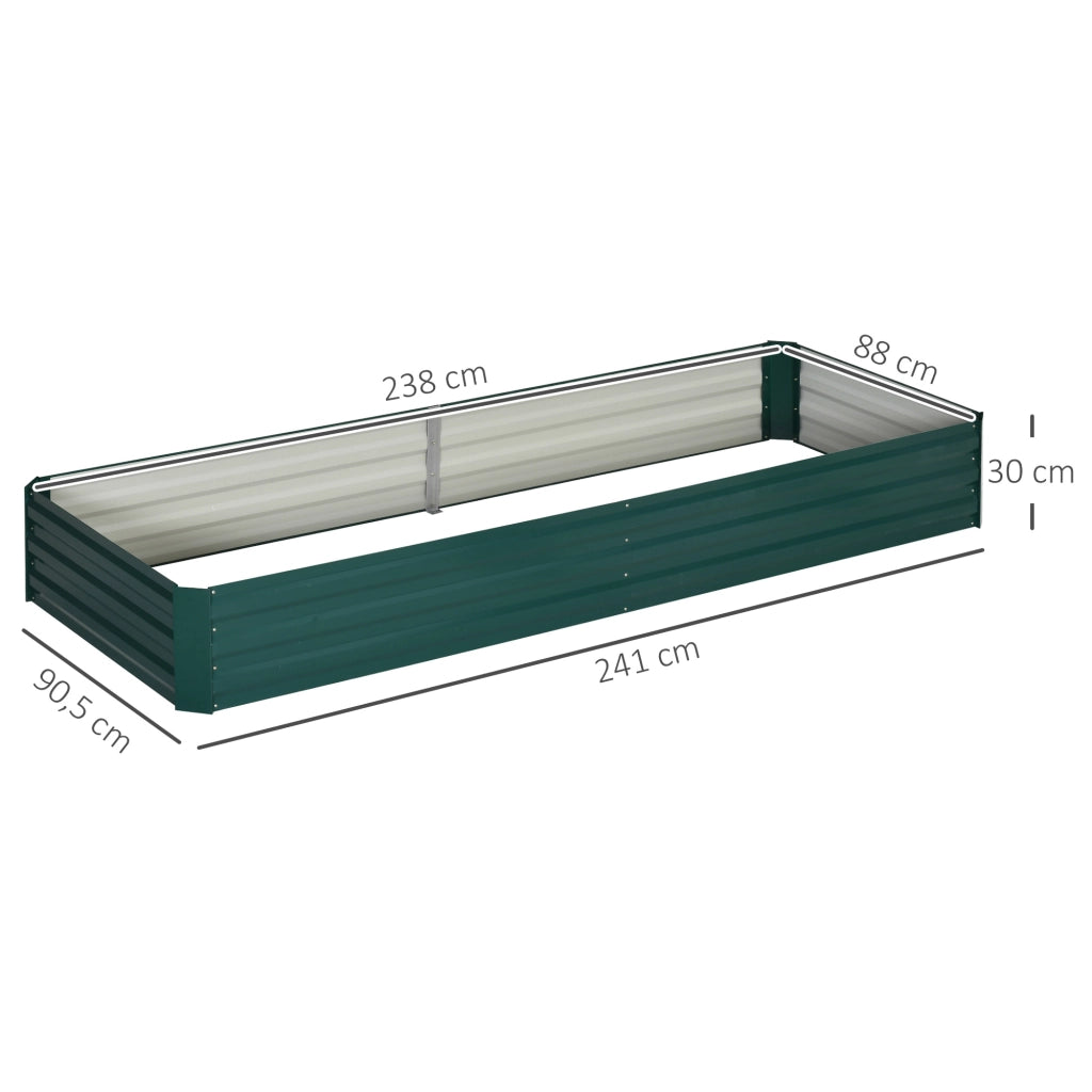 Vaso da giardino rettangolare ¨C zephmum ¨C verde scuro 241x90x30 cm