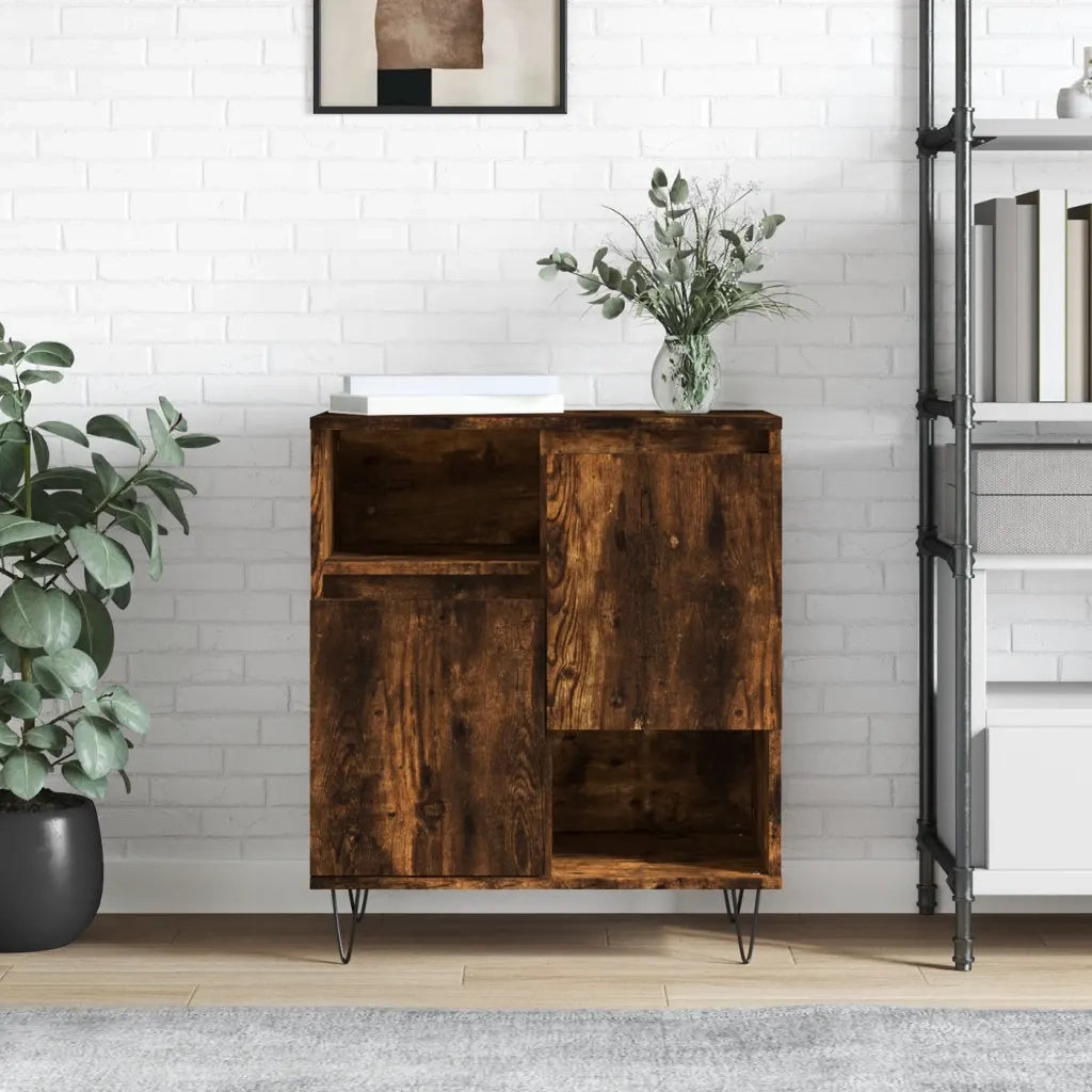 Credenza Rovere Fumo 60x35x70 cm in Legno Multistratocod mxl 105162