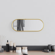 Specchio da Parete Dorato 40x15 cm Ovale 348195