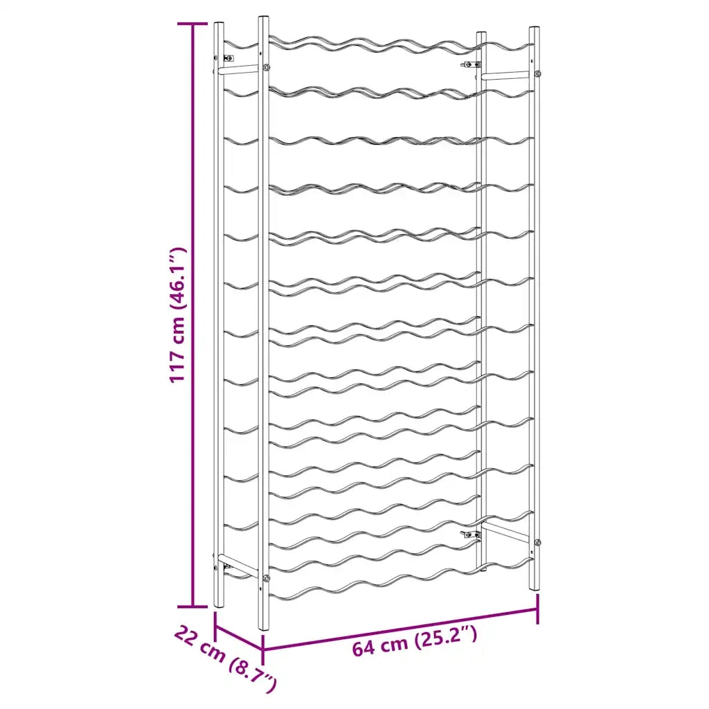 Portabottiglie per 72 Bottiglie Metallo Bianco CFW5640763