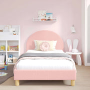 Struttura letto bambini con testata-Giroletto per bambini Rosa 80 x 200 cm Boucl¨¦ 720244