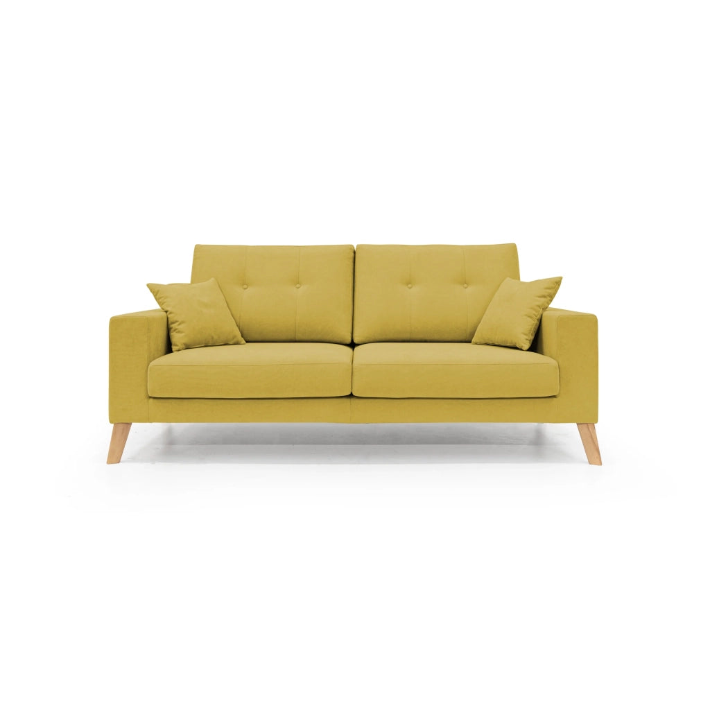 Danish Divano moderno in tessuto morbido impermeabile T02 166 cm giallo