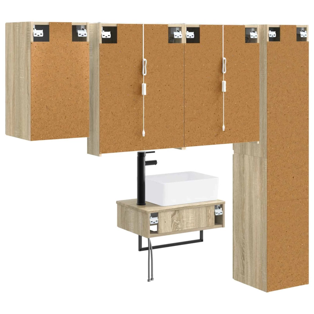 Set di mobili per il bagno 5 pcs Rovere Sonoma 3407281