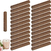Set di Candelabri in Legno con Base Metallica - Pacchetto da 10 - 1 x 1 x 9 cm