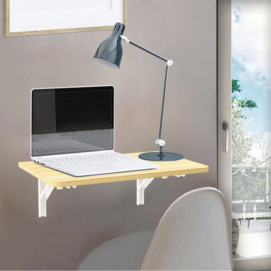 Tavolo Salvaspazio Pieghevole da Parete 60x40 cm in MDF Quercia