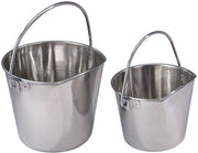 Emme di acciaio inossidabile per animali, 0,5 l, robusto, bordi piatti, ideale per l'acquisto d'acqua nei recinti canini