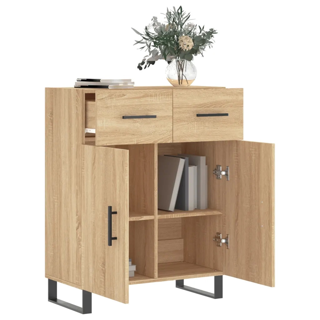 Credenza Rovere Sonoma 69,5x34x90 cm in Legno Multistrato 828007