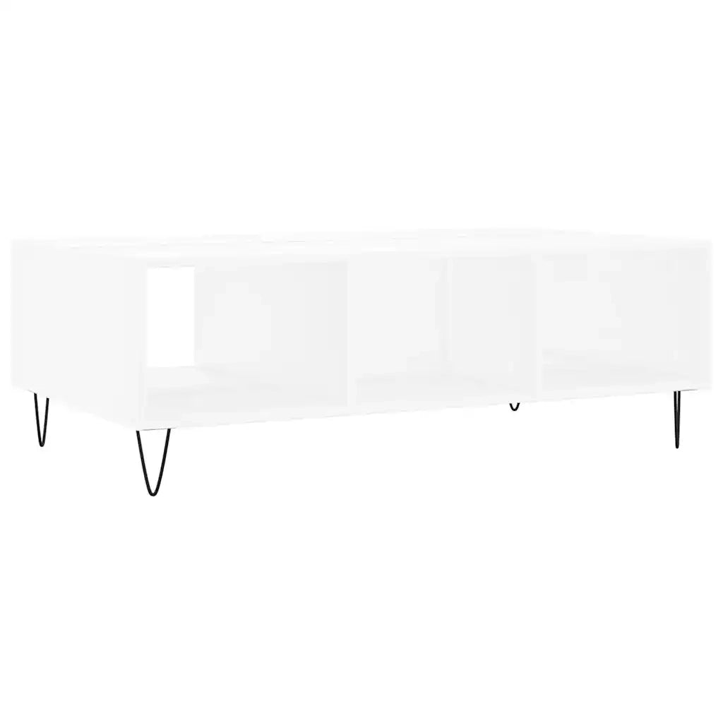 Tavolino da Salotto Bianco 104x60x35 cm in Legno Multistrato