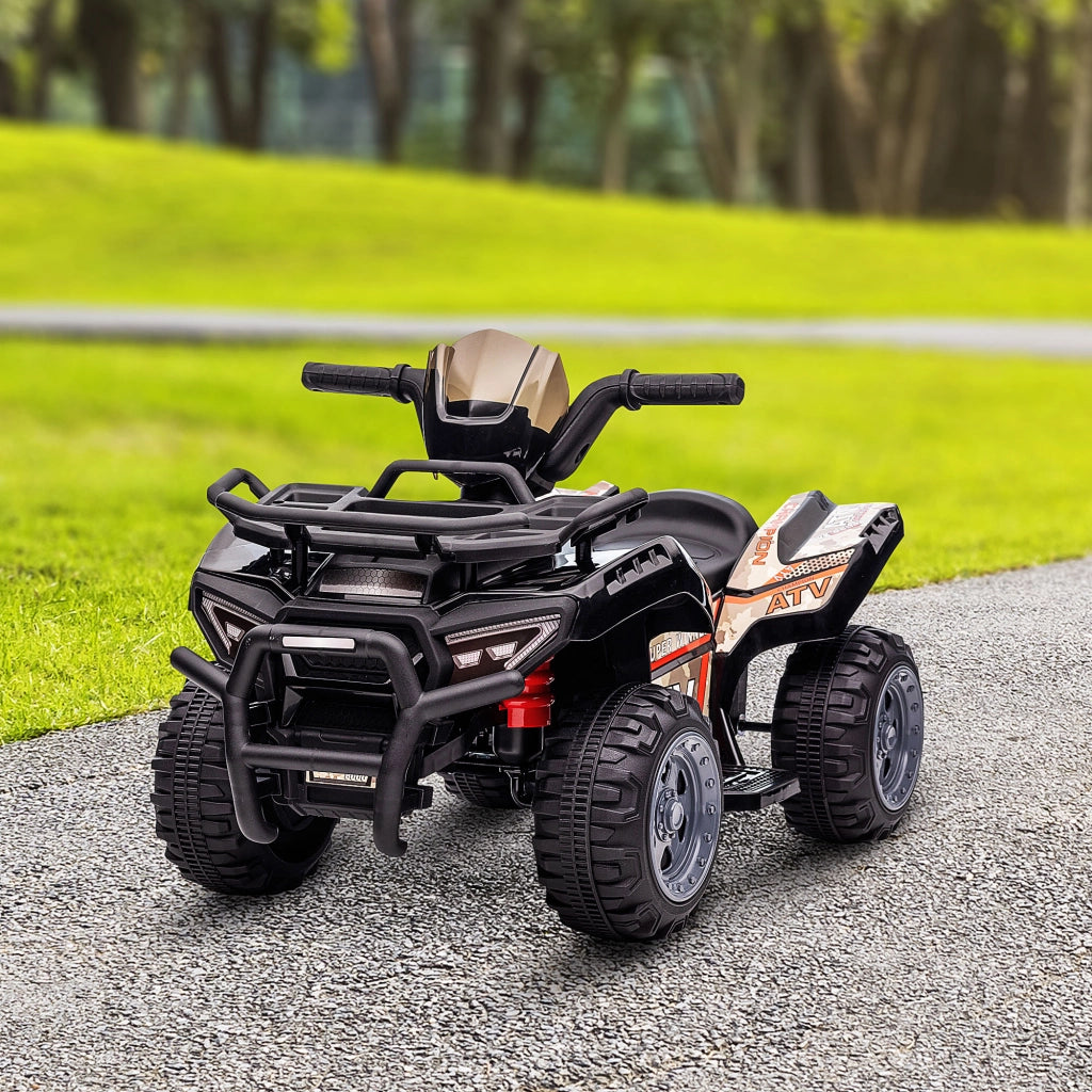Quad Elettrico per Bambini con Musica ¨C zephmum ¨C 6V, Nero, 1.5-3 Anni