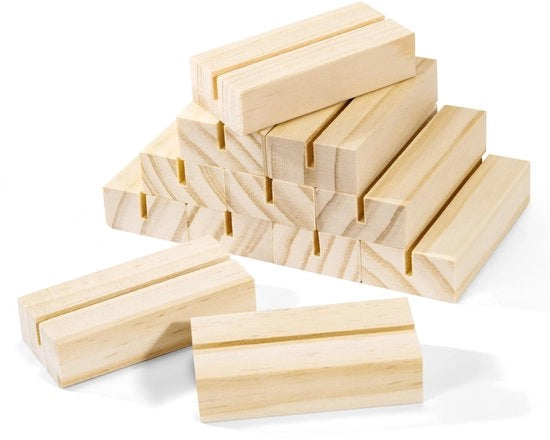 Sostegno per Tavolo in Legno Standard - 12 Pezzi - Rettilineo - Supporto per Nome - Standard per Fotografie - Per Eventi e Feste - Sostegno per Tavolo
