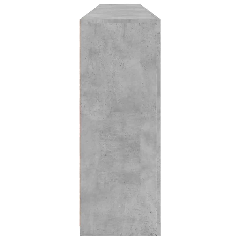Credenza con Luci LED-Buffet-Armadio da cucina Grigio Cemento 162x37x100 cm 658730