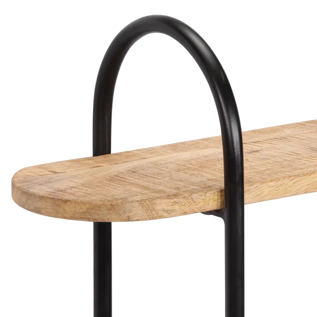 Mensola da Parete 90x20x116,5 cm Legno Massello di Mango Grezzo 373635