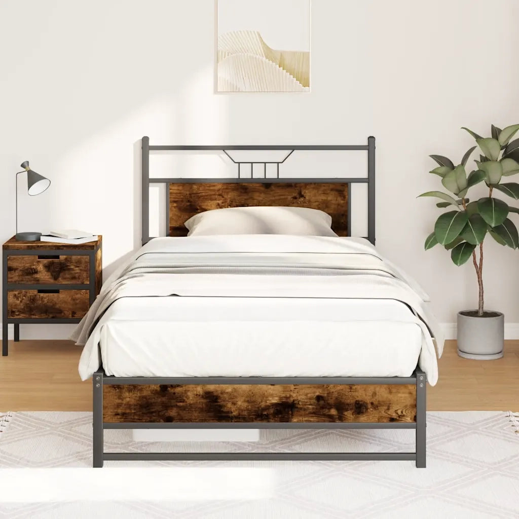 Giroletto senza Materasso Rovere Fumo 100x200 cm in Truciolato 4106903